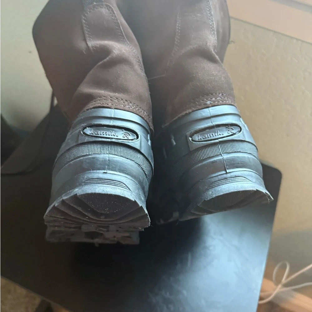 Kamik Thinsulate NationPro Insulated Waterproof Brown Winter Snow Boots Mens 9